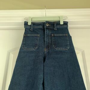 ✨Sold✨ Zara dark wash high waisted wide leg jeans